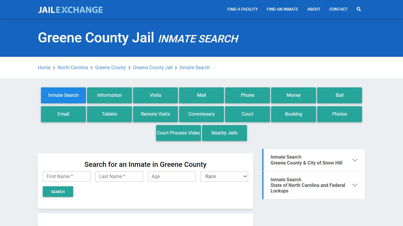 Greene County Jail, NC Inmate Search: Roster & Mugshots