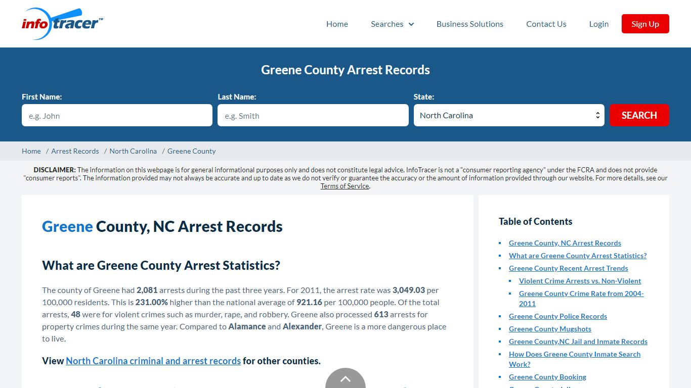 Greene County, NC Arrests, Mugshots & Jail Records - InfoTracer