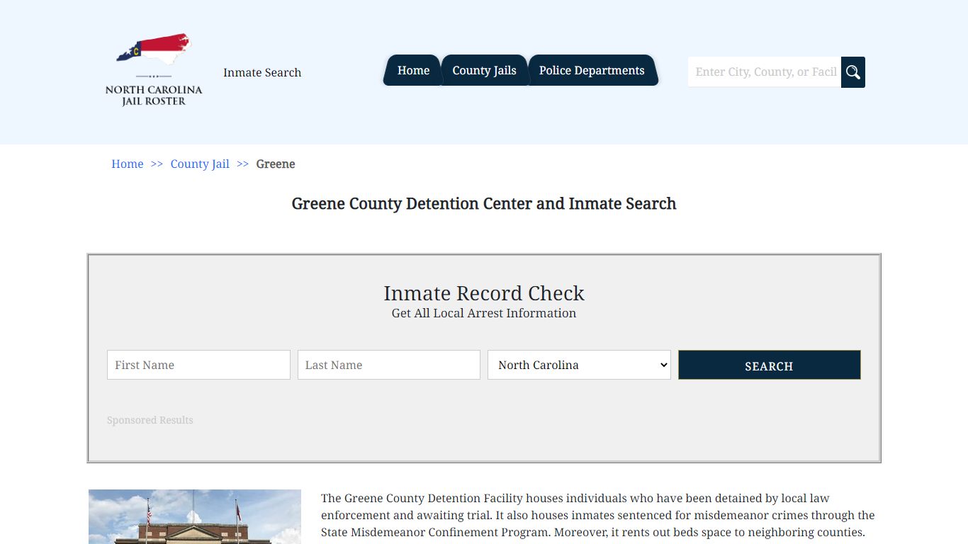 Greene County Detention Center and Inmate Search